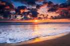 Sunset over the Pacific at Playa Matapalo, Puntarenas Province, Costa Rica Art Print
